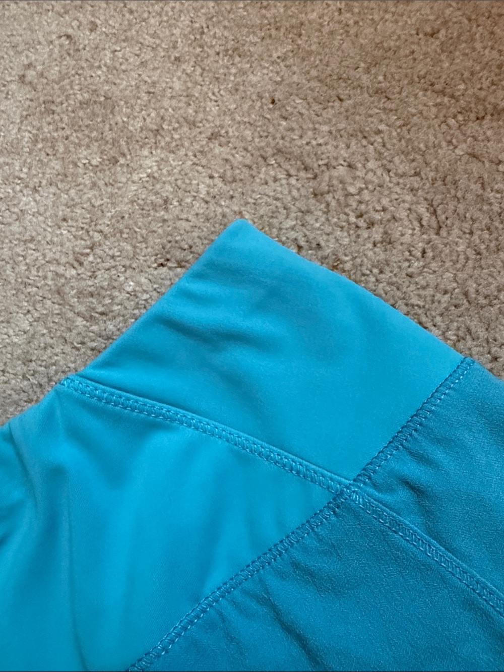 Oiselle Baby Blue Mac Roga Shorts - Picture 8 of 9